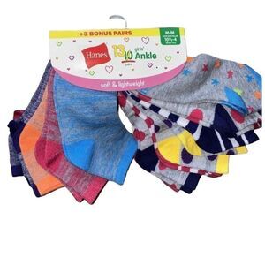 Hanes Girls' Soft & Lightweight Socks Assorted 13